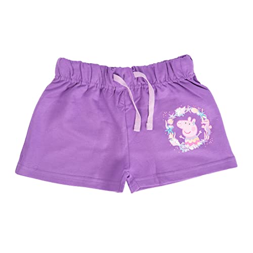 Peppa Wutz Shorts für Mädchen - You, me & The sea Kinder Kurze Hose Hotpants Lila (110/116) von United Labels