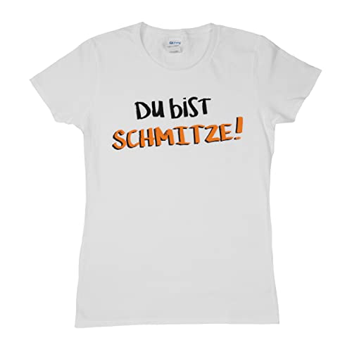 Ralf Schmitz T-Shirt - Du bist schmitze! Slim Fit Oberteil Shirt Tour Fanartikel Weiß (as3, Alpha, m, Regular, Regular, M) von United Labels