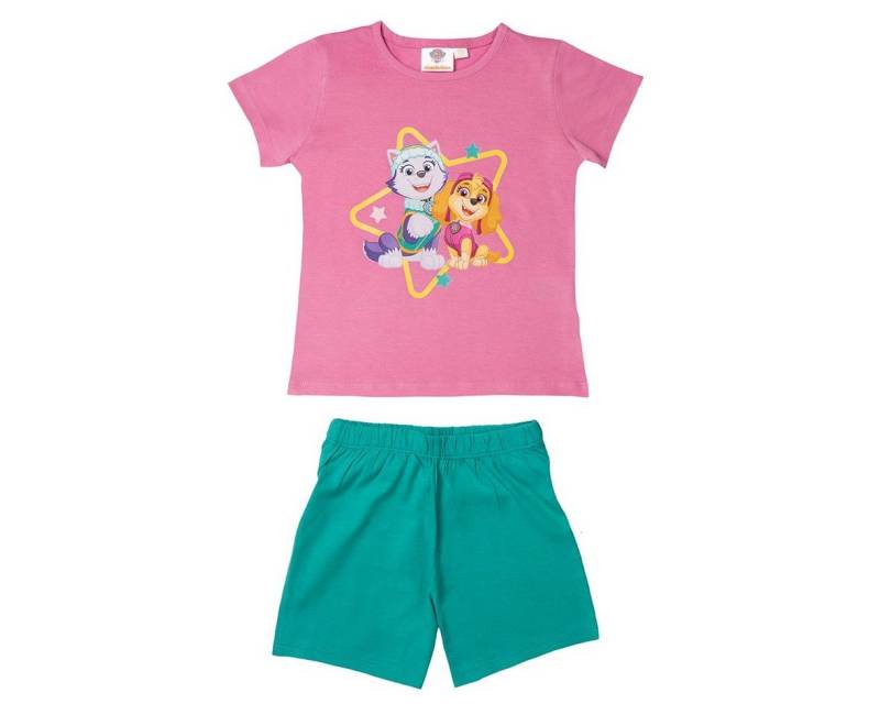 United Labels® Schlafanzug Paw Patrol Schlafanzug für Mädchen - Skye & Everest Pink/Türkis von United Labels®