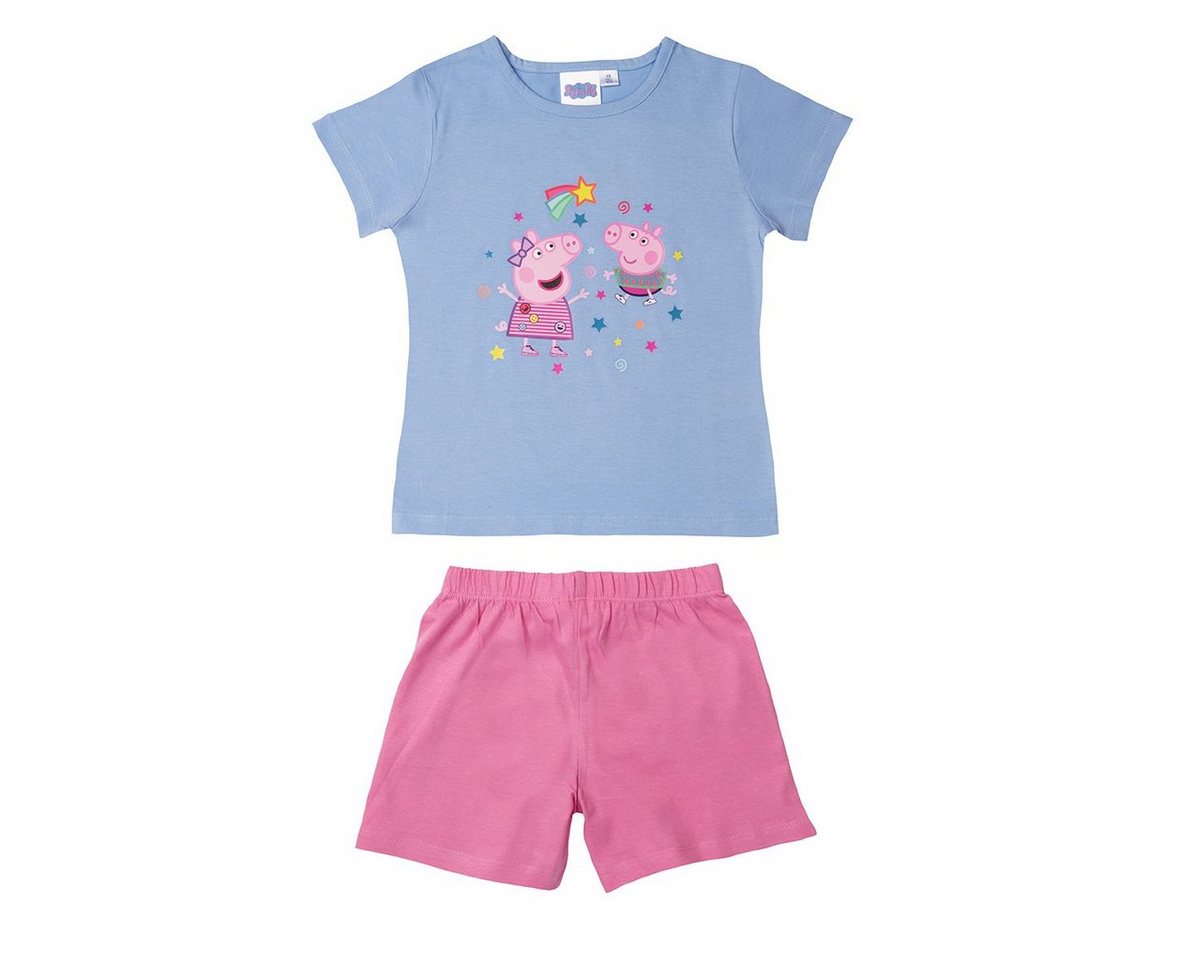 United Labels® Schlafanzug Peppa Wutz Schlafanzug für Mädchen Blau/Pink von United Labels®