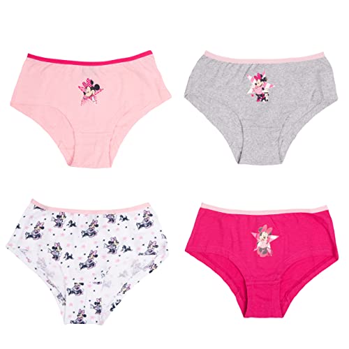 United Labels Disney Minnie Mouse Panty für Mädchen Kinder Slip Unterhose Unterwäsche Mehrfarbig Bunt (4er Pack) (as3, Numeric, Numeric_110, Numeric_116, Regular, 110-116) von United Labels