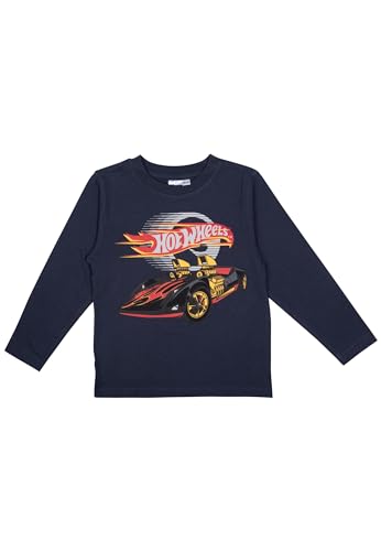 United Labels Hot Wheels Longsleeve für Jungen - Kinder Langarmshirt Sweatshirt Shirt Oberteil Langarm Grau (DE/NL/SE/PL, Numerisch, 110, 116, Regular) von United Labels