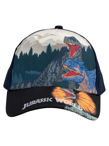 United Labels Jurassic World Kappe für Jungen - Dinosaurier Kinder Cap Basecap Baseballkappe verstellbar Schwarz von United Labels