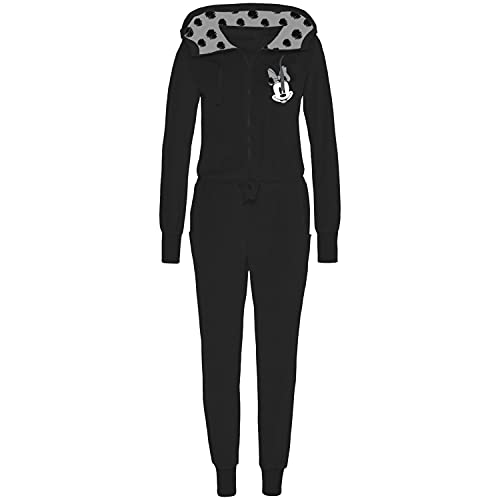 United Labels Minnie Maus Damen Jumpsuit, Frauen Overall Einteiler Onsie Schlafanzug Schwarz (M) von United Labels