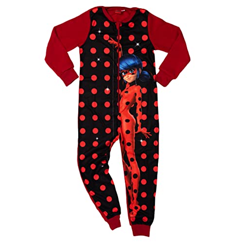 United Labels Miraculous Jumpsuit für Mädchen Overall Pyjama Schlafanzug Kinder Rot/Schwarz (as3, Numeric, Numeric_110, Numeric_116, Regular) von United Labels