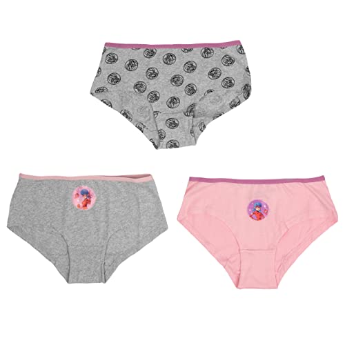 United Labels Miraculous Panty für Mädchen Kinder Slip Unterhose Unterwäsche Mehrfarbig Bunt (3er Pack) (as3, Numeric, Numeric_122, Numeric_128, Regular, 122-128) von United Labels