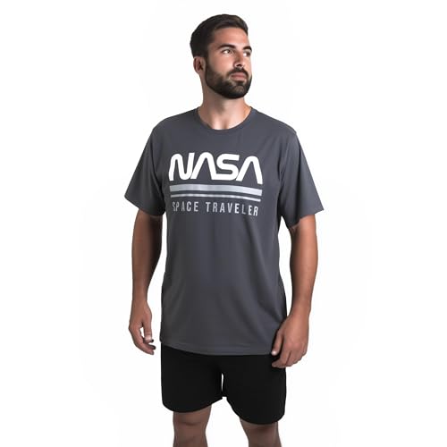 United Labels NASA Schlafanzug für Herren kurz, Grau Schwarz, M, Space Traveler Pyjama Set aus Baumwolle, Männer Schlafanzug United Labels NASA Schlafanzug für Herren kurz, Grau Schwarz, M, Space Traveler Pyjama Set aus Baumwolle, Männer Schlafanzug von United Labels