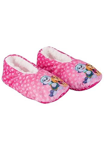 United Labels Paw Patrol/Peppa Wutz Ballerinas für Mädchen & Jungen ABS Winter Hausschuhe gefüttert Kinder Slipper Pantoffeln (Paw Patrol Pink, 23) von United Labels