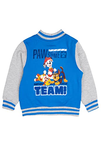 United Labels Paw Patrol Collegejacke für Jungen - Play patrol Kinder Baseball Retro Jacke Blau/Grau (as3, numeric, numeric_86, numeric_92, regular) von United Labels