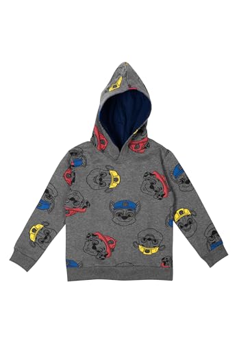 United Labels Paw Patrol Hoodie für Jungen - Kinder Kapuzenpullover Pullover mit Kapuze Sweatshirt Grau (DE/NL/SE/PL, Numerisch, 110, 116, Regular, Grau) von United Labels