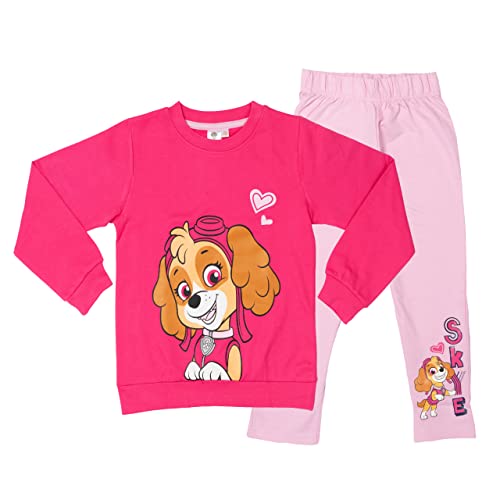 United Labels Paw Patrol Jogginganzug für Mädchen Skye Jogger Loungeset Pullover mit Hose Pink/Rosa (122-128) von United Labels