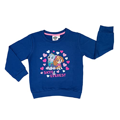 United Labels Paw Patrol Pullover für Mädchen - Skye & Everest Kinder Sweatshirt Oberteil Blau (as3, Numeric, Numeric_110, Numeric_116, Regular, 110-116) von United Labels