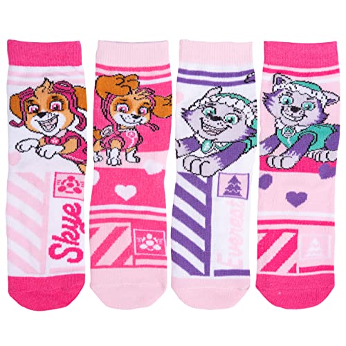 United Labels Paw Patrol - Socken Mädchen Kinder Kindersocken Söckchen Rosa (4er Pack) (as3, numeric, numeric_27, numeric_30, regular) von United Labels