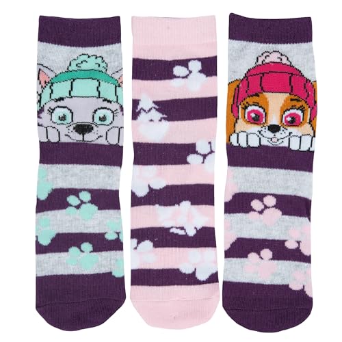 United Labels Paw Patrol Socken für Mädchen Kinder Sneaker Kindersocken Söckchen Mehrfarbig Bunt (3er Pack) (as3, numeric, numeric_27, numeric_30, regular, 27-30) von United Labels