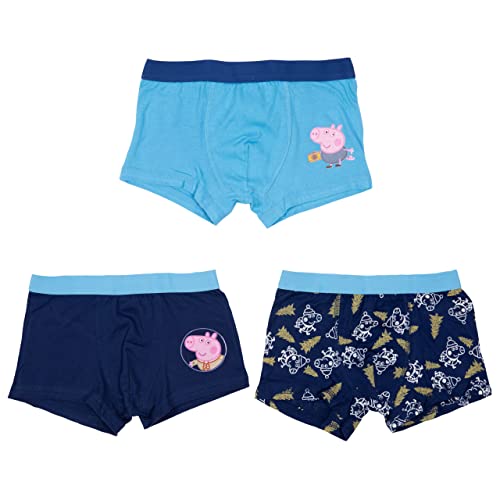 United Labels Peppa Wutz Boxershorts für JACungen Kinder Unterhose Unterwäsche Blau (3er Pack) (as3, Numeric, Numeric_110, Numeric_116, Regular, 110-116) von United Labels