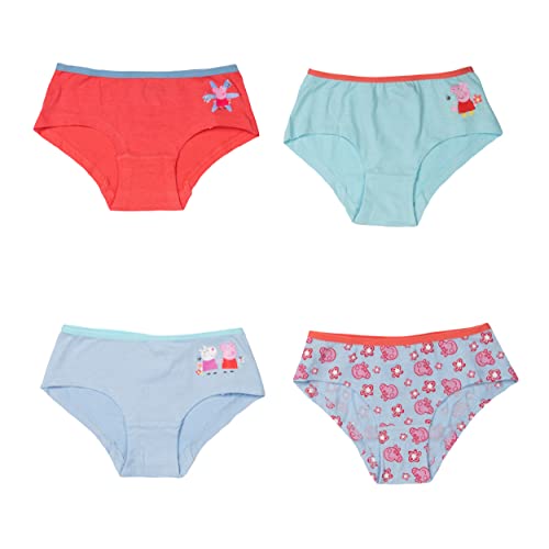 United Labels Peppa Wutz Panty für Mädchen Kinder Slip Unterhose Unterwäsche Mehrfarbig Bunt (4er Pack) (110-116) von United Labels