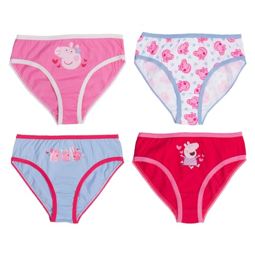 United Labels Peppa Wutz Panty für Mädchen Kinder Slip Unterhose Unterwäsche Mehrfarbig Bunt (4er Pack) (DE/NL/SE/PL, Numerisch, 98, 104, Regular, Mehrfarbig) von United Labels