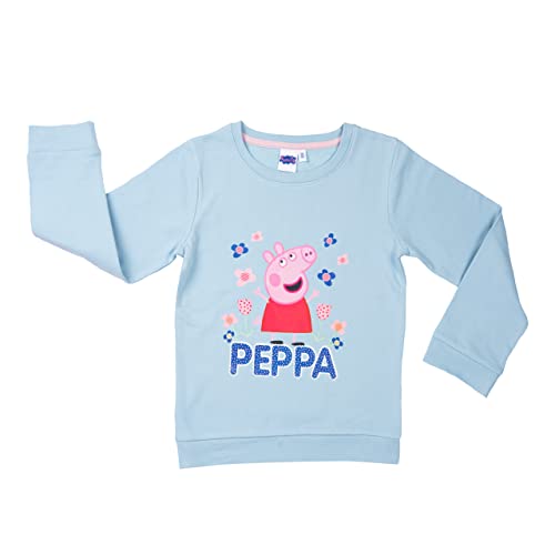 United Labels Peppa Wutz Pullover für Mädchen - Kinder Sweatshirt Oberteil Blau (as3, Numeric, Numeric_110, Numeric_116, Regular, 110-116) von United Labels