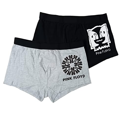 United Labels Pink Floyd Boxershorts Unterhose Herren Unterwäsche Schwarz Grau (2er Pack) (XXL) von United Labels