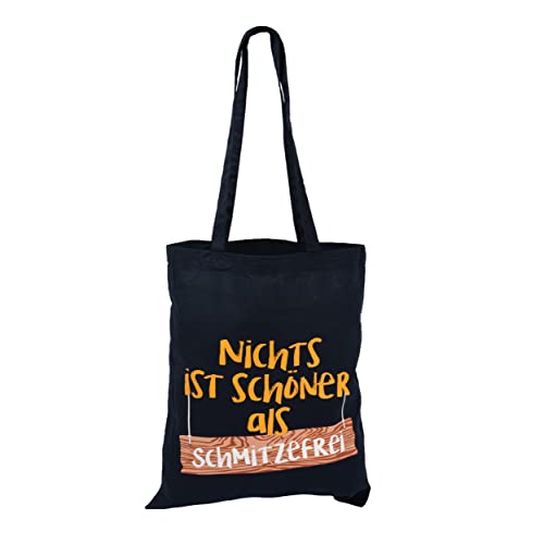 United Labels Ralf Schmitz Stoffbeutel - Nichts ist schöner als Schmitzefrei Jutebeutel Tragetasche Baumwolle Blau von United Labels