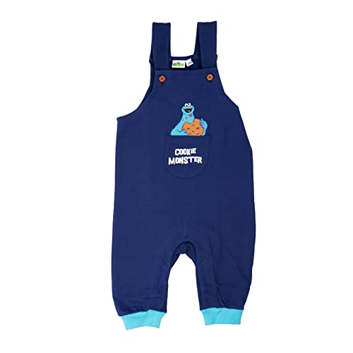 United Labels Sesamstraße Latzhose für Jungen - Krümelmonster Hose mit Hosenträger Overall Cookie Monster Blau (62-68) von United Labels