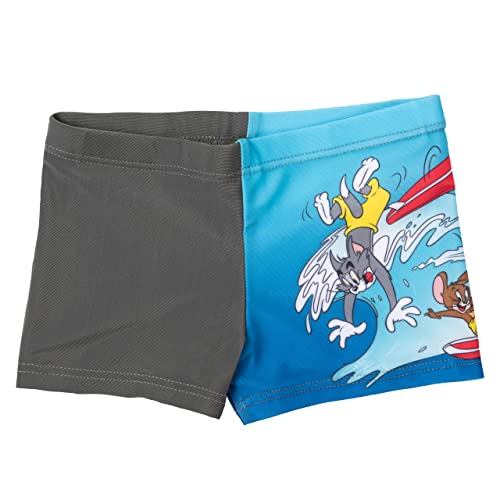 United Labels Tom & Jerry Badehose für Jungen Schwimmhose Badekleidung Hose Kinder Blau/Grau (as3, Numeric, Numeric_98, Numeric_104, Regular, 98-104) von United Labels