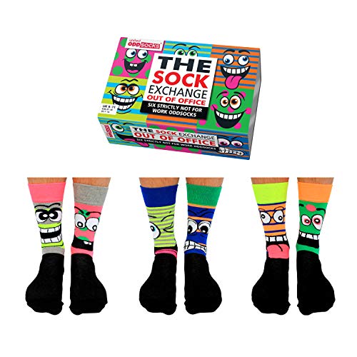 Feierabend Gesichter Oddsocks Socken in 39-46 im 6er Set - Out of Office Oddsocks Strumpf von United Oddsocks