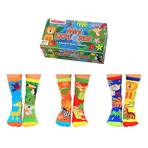 Mini Explorer Abenteuer Oddsocks Socken in 27-30,5 im 6er Set - Strumpf von United Oddsocks