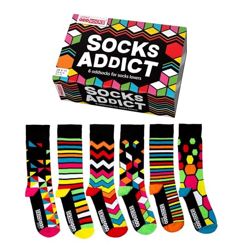 Socks Addict Oddsocks Socken in 39-46 im 6er Set - Strumpf von United Oddsocks