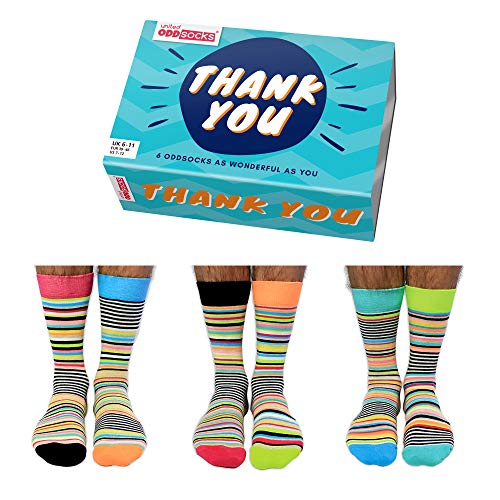 Thank You Danke Oddsocks Socken in 39-46 im 6er Set - Strumpf von United Oddsocks