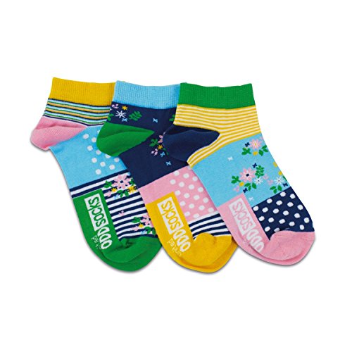 United Oddsocks - 3 Kurze Socken Damen 37-42, Modell: Blumen, Streifen und Punkte L7 von United Oddsocks