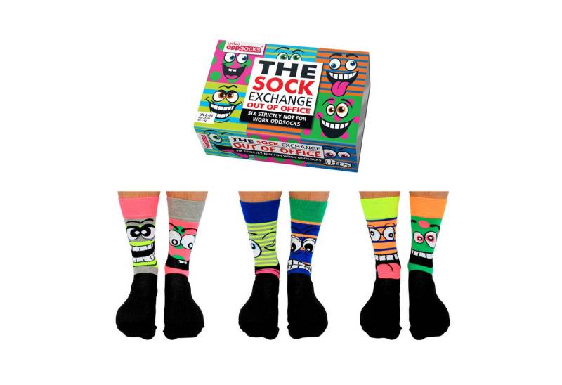 United Oddsocks Freizeitsocken Feierabend Gesichter Oddsocks Socken in 39-46 im 6er Set von United Oddsocks