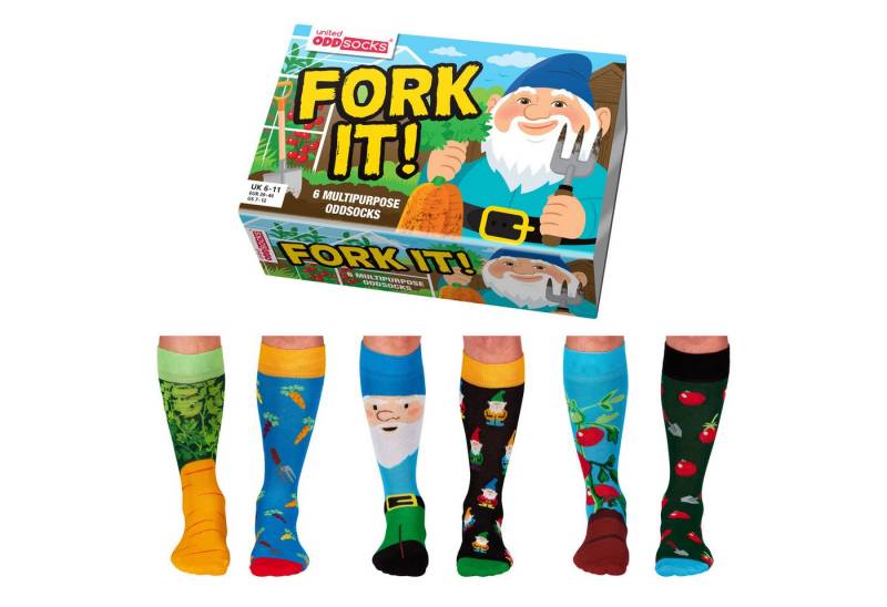 United Oddsocks Freizeitsocken Fork It Gärtner Oddsocks Socken in 39-46 im 6er Set von United Oddsocks