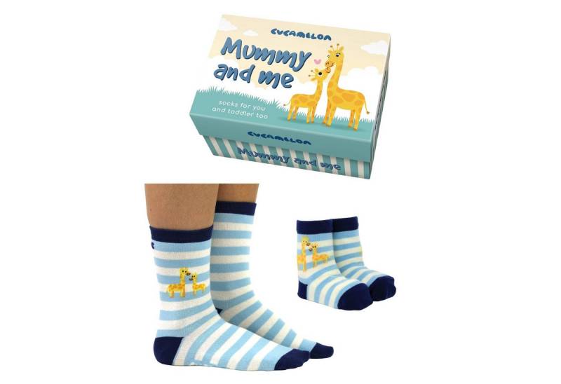 Cucamelon Freizeitsocken Mama und ich Cucamelon Giraffen Socken für Mutter und Kind (2 Paar) von Cucamelon