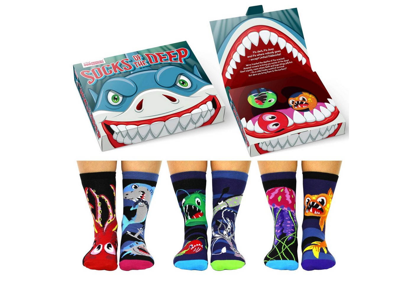 United Oddsocks Freizeitsocken Socks of the Deep Haifisch Tiefsee Oddsocks Socken in 30 38 im 6er United Oddsocks Freizeitsocken Socks of the Deep Haifisch Tiefsee Oddsocks Socken in 30 38 im 6er von United Oddsocks