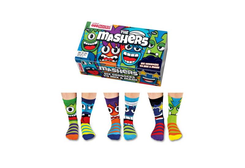 United Oddsocks Freizeitsocken Verrückte Socken Oddsocks Mashers für Jungen im 6er Set von United Oddsocks