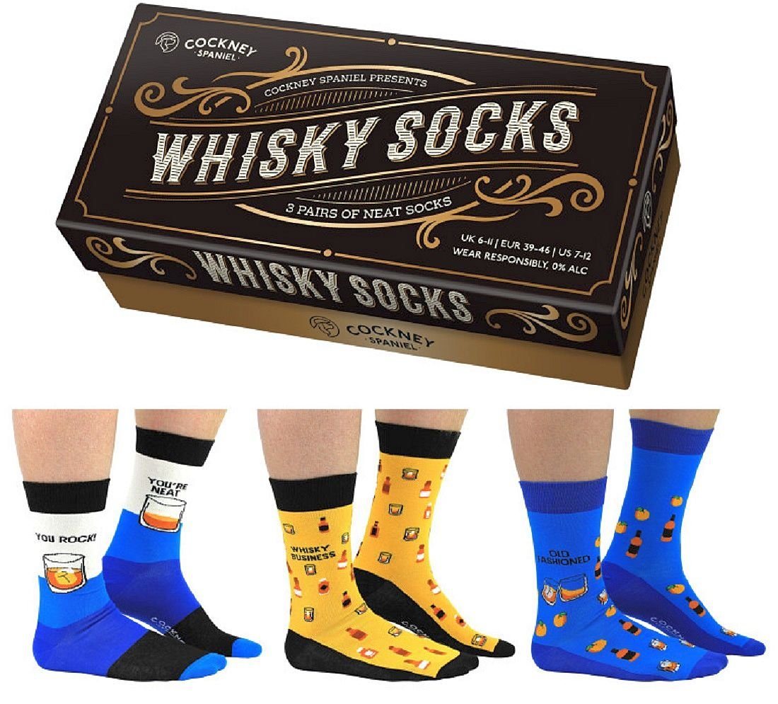 United Oddsocks Socken 3 Paar Socken Strümpfe Herren Gr. 39-46 Oddsocks WHISKY SOCKS von United Oddsocks