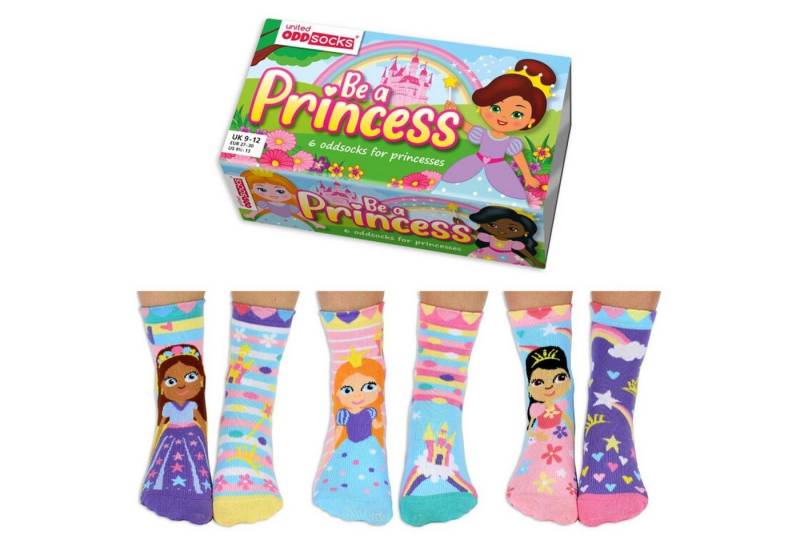 United Oddsocks Socken 3 Paar Socken Strümpfe Kinder Mädchen Gr. 27 - 30 Be A Princess (Set bestehend aus 3 Paar Socken) von United Oddsocks