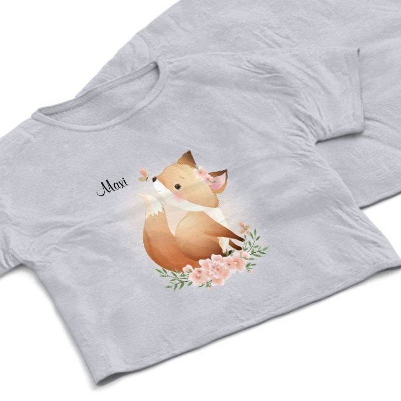 Personalisiertes Baby T-Shirt Mit Name Oder Wunschtext Individuell Gestaltet | Süße Babykleidung Bedruckt Fuchs 1 Stück von UnitedprintSE