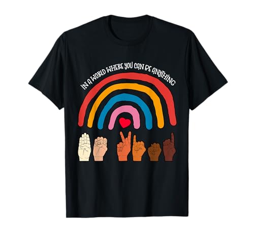 Passender Orange Unity Day Rainbow Be Kind ASL Anti-Mobbing T-Shirt Passender Orange Unity Day Rainbow Be Kind ASL Anti-Mobbing T-Shirt von Unity Day Anti Bullying Apparel By Shirtee