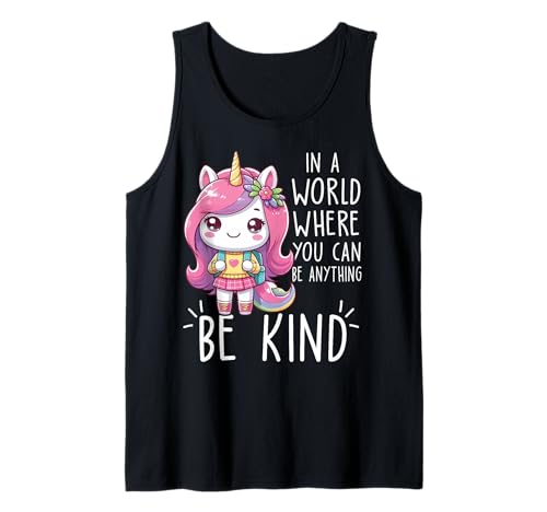 In Einer Welt, in der du Alles Sein Kannst, sei nett, Unity Day, Kinder Tank Top von Unity Day Kindness Be Kind Orange Anti Bullying