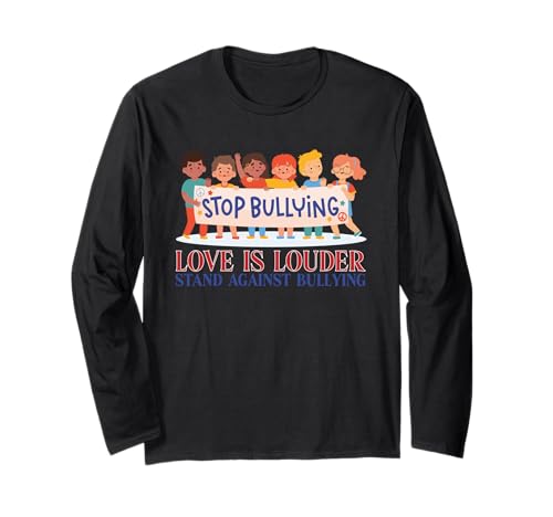 Love Is Louder - Stand Against Mobbing for Kids & Allies Langarmshirt Love Is Louder - Stand Against Mobbing for Kids & Allies Langarmshirt von Unity Vibes – Kindness Over Cruelty