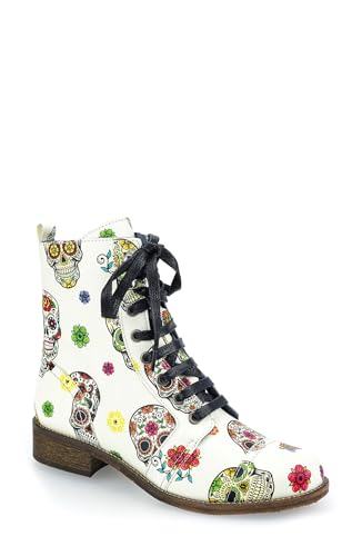 Unity in Diversity Damen Schnürstiefel, totenköpfe, 6.5-7 von Unity in Diversity