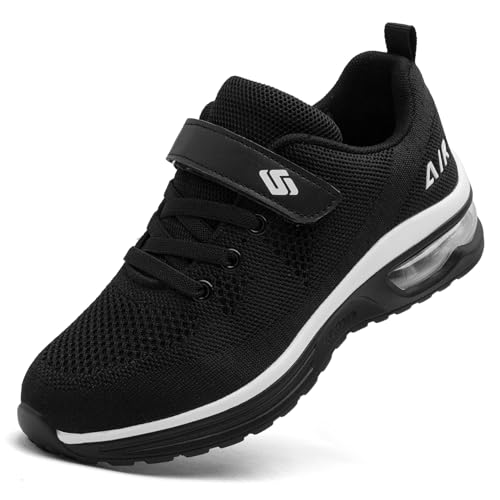 Unitysow Kinder Schuhe Jungen Mädchen Sneakers Turnschuhe Sportschuhe Outdoor Laufschuhe Leicht Tennisschuhe Hallenschuhe Walkingschuhe Unisex,Schwarz,31 EU von Unitysow