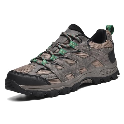Unitysow Trekking Wanderschuhe Herren Wanderschuhe Low Rise Outdoor Camping Turnschuhe Rucksackreisen Klettern Sneaker, braun, 43.5 EU von Unitysow