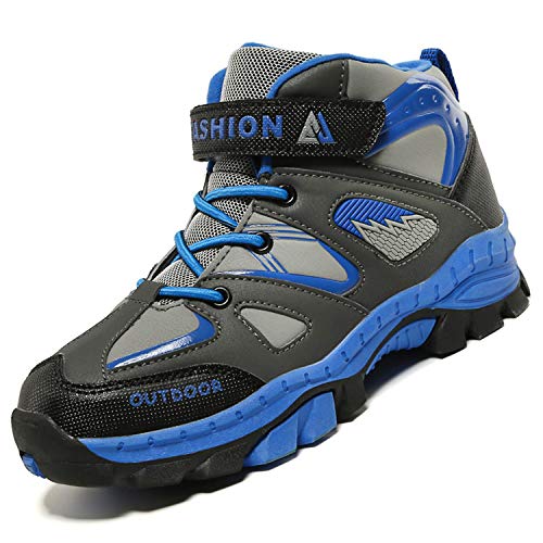 Unitysow Wanderschuhe Jungen Trekkingschuhe Kinder Wasserdicht Wanderstiefel Sneaker Outdoor rutschfest Walking Schuhe Sportschuhe Laufschuhe Gr.31-40,Blau Gr.31 von Unitysow