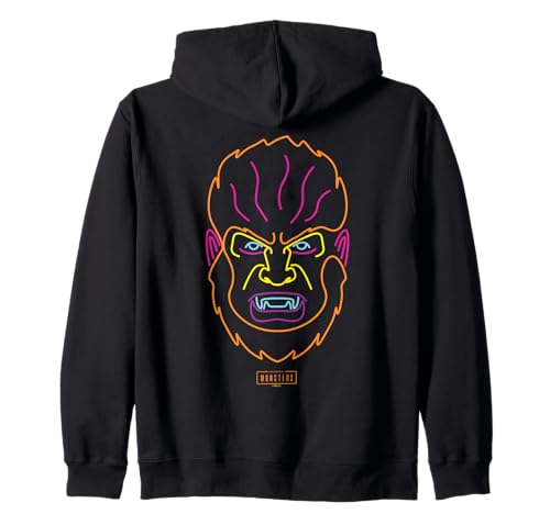 Universal Monsters Neon Wolf Man Portrait Kapuzenjacke von Universal Monsters