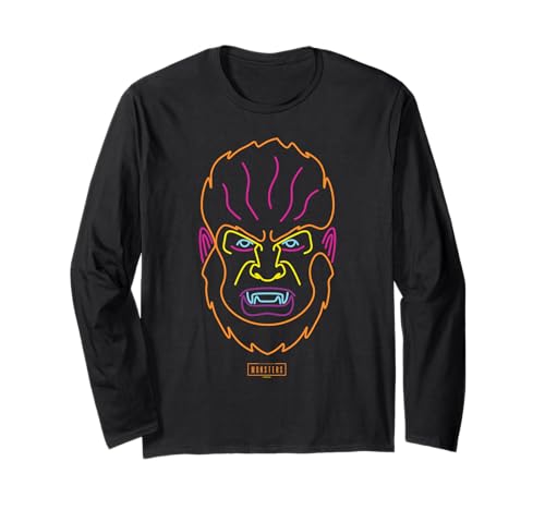Universal Monsters Neon Wolf Man Portrait Langarmshirt von Universal Monsters
