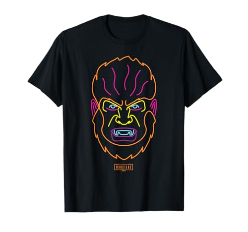 Universal Monsters Neon Wolf Man Portrait T-Shirt von Universal Monsters