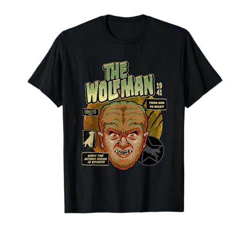 Universal Monsters The Wolf Man Vintage Halloween Mask T-Shirt Universal Monsters The Wolf Man Vintage Halloween Mask T-Shirt von Universal Monsters
